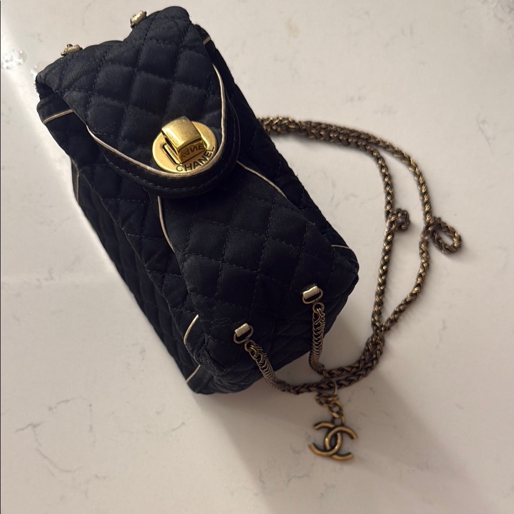 Rare Chanel Black Quilted Mini Bag